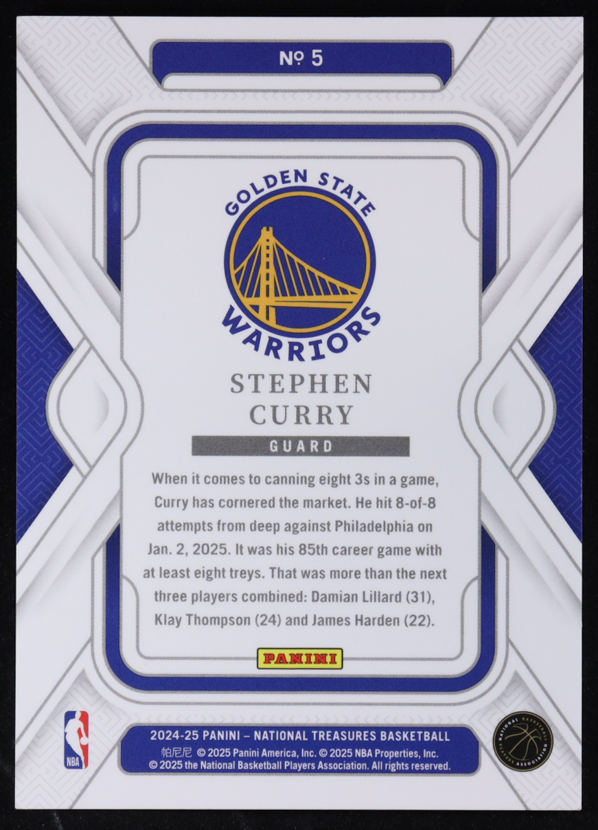 Stephen Curry 2024-25 Panini National Treasures International #5 #10/24 at PristineAuction.com Stephen Curry 2024-25 Panini National Treasures International #5 #10/24 at PristineAuction.com