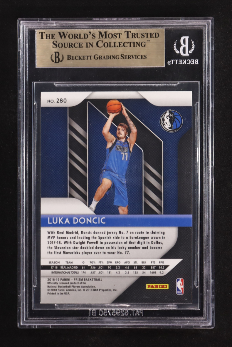 Luka Doncic 2018-19 Panini Prizm #280 RC (BGS 9.5) at PristineAuction.com Luka Doncic 2018-19 Panini Prizm #280 RC (BGS 9.5) at PristineAuction.com