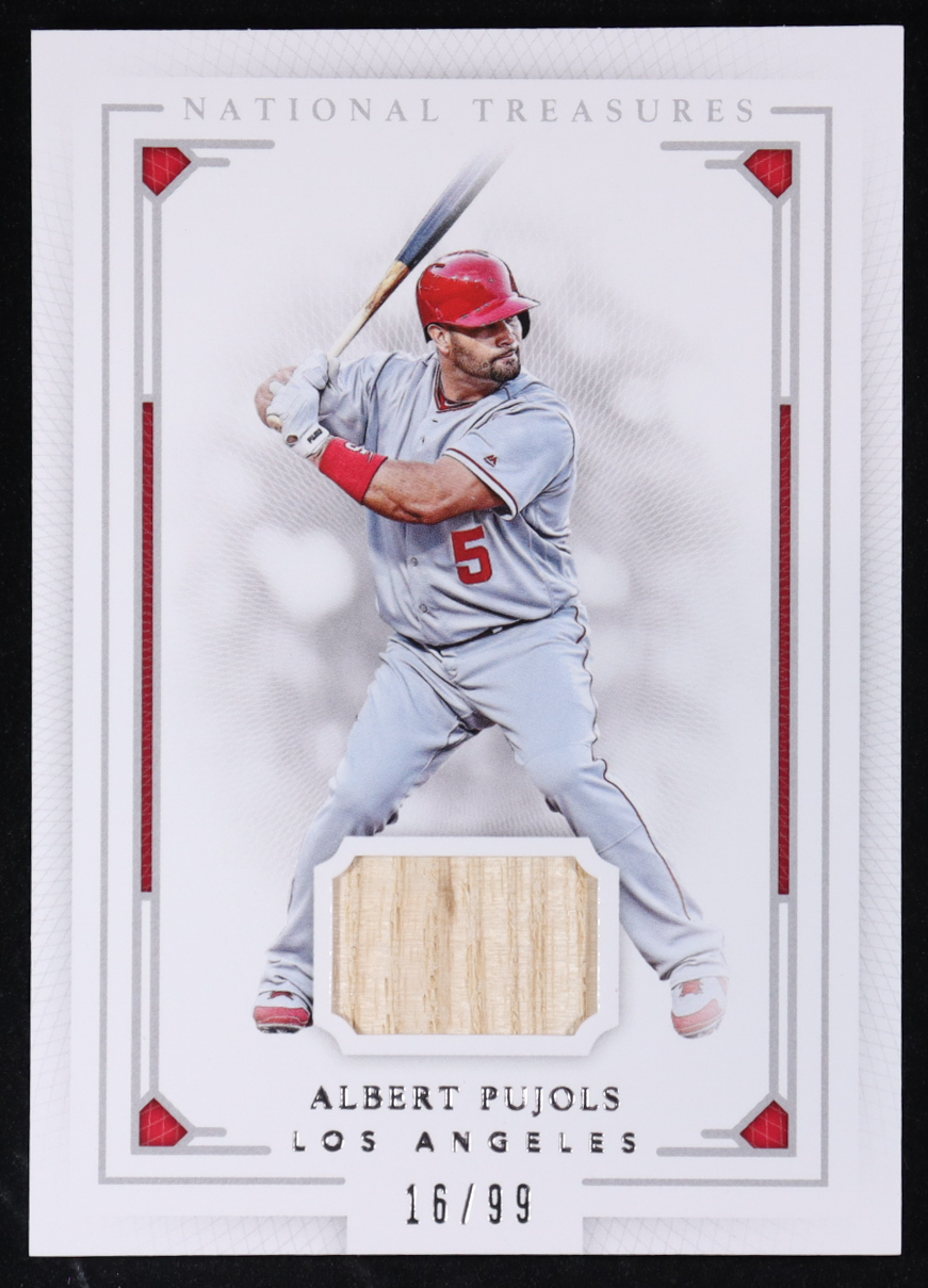 Albert Pujols 2016 Panini National Treasures #92 Bat #16/99 at PristineAuction.com Albert Pujols 2016 Panini National Treasures #92 Bat #16/99 at PristineAuction.com