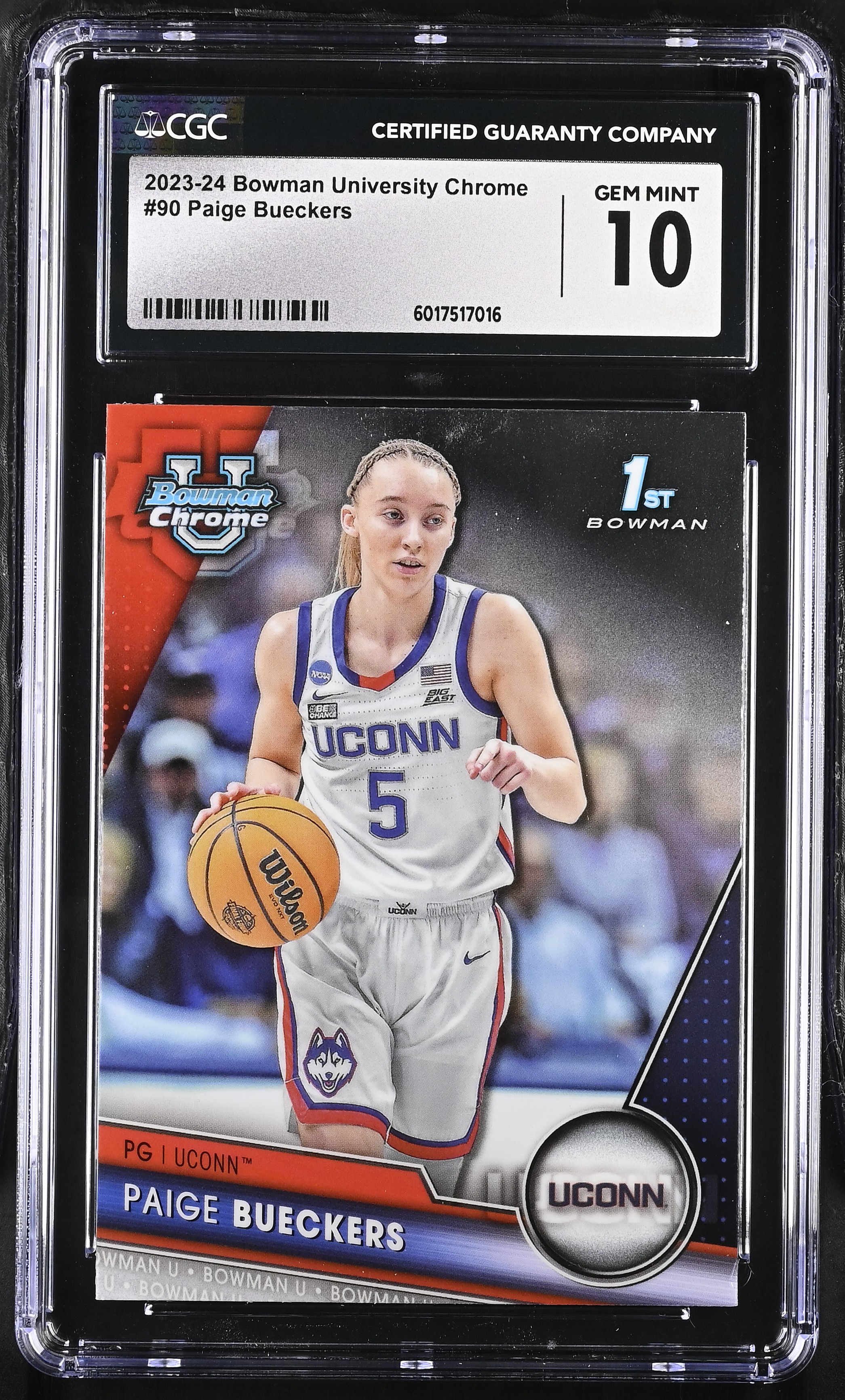Paige Bueckers 2023-24 Bowman Chrome University #90 RC (CGC 10) at PristineAuction.com Paige Bueckers 2023-24 Bowman Chrome University #90 RC (CGC 10) at PristineAuction.com