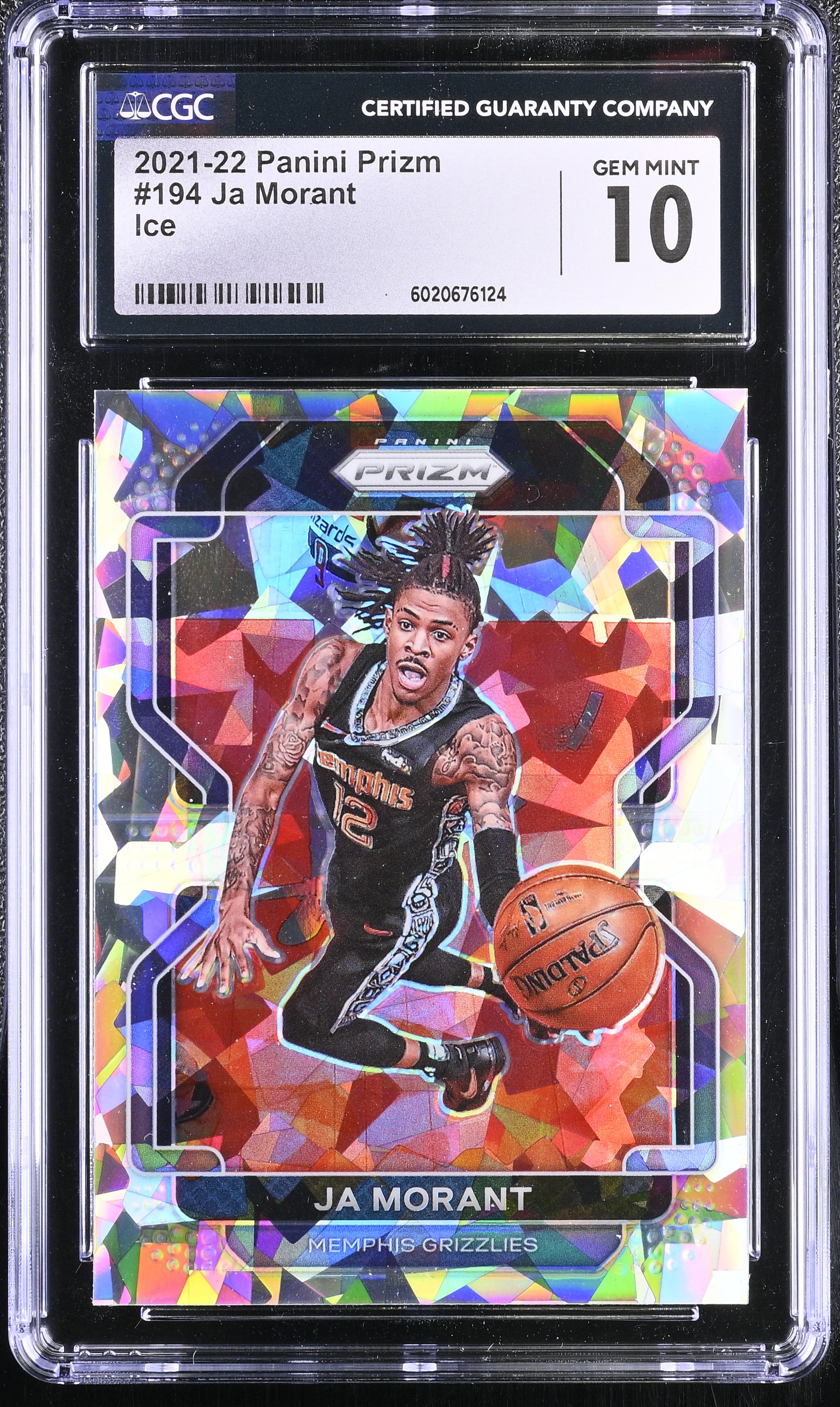 Ja Morant 2021-22 Panini Prizm Prizms Ice #194 (CGC 10) at PristineAuction.com Ja Morant 2021-22 Panini Prizm Prizms Ice #194 (CGC 10) at PristineAuction.com