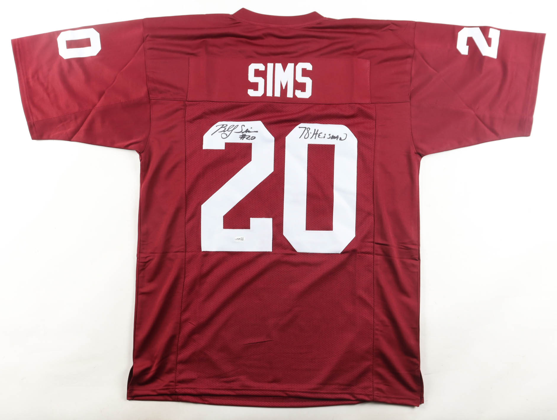Billy Sims Signed Jersey Inscribed "78 Heisman" (JSA) at PristineAuction.com Billy Sims Signed Jersey Inscribed "78 Heisman" (JSA) at PristineAuction.com
