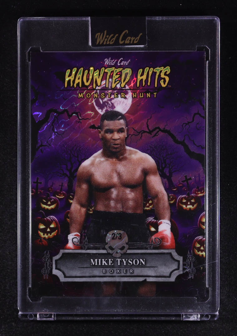Mike Tyson 2025 Wild Card Haunted Hits Monster Hunt Purple #HHP-MT #2/3 at PristineAuction.com Mike Tyson 2025 Wild Card Haunted Hits Monster Hunt Purple #HHP-MT #2/3 at PristineAuction.com