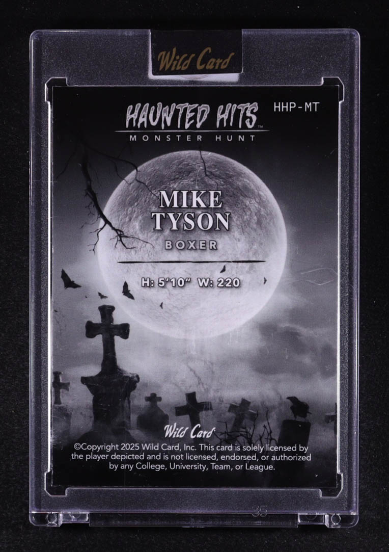 Mike Tyson 2025 Wild Card Haunted Hits Monster Hunt Purple #HHP-MT #2/3 at PristineAuction.com Mike Tyson 2025 Wild Card Haunted Hits Monster Hunt Purple #HHP-MT #2/3 at PristineAuction.com