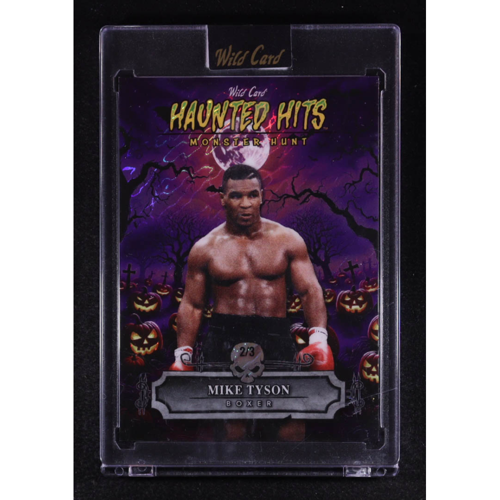 Mike Tyson 2025 Wild Card Haunted Hits Monster Hunt Purple #HHP-MT #2/3 at PristineAuction.com