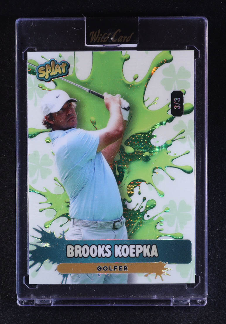 Brooks Koepka 2026 Wild Card Splat Lucky Strike Clover Burst Scotch Plaid #BK #3/3 at PristineAuction.com Brooks Koepka 2026 Wild Card Splat Lucky Strike Clover Burst Scotch Plaid #BK #3/3 at PristineAuction.com