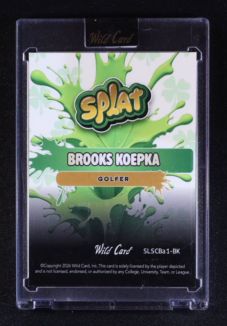 Brooks Koepka 2026 Wild Card Splat Lucky Strike Clover Burst Scotch Plaid #BK #3/3 at PristineAuction.com Brooks Koepka 2026 Wild Card Splat Lucky Strike Clover Burst Scotch Plaid #BK #3/3 at PristineAuction.com