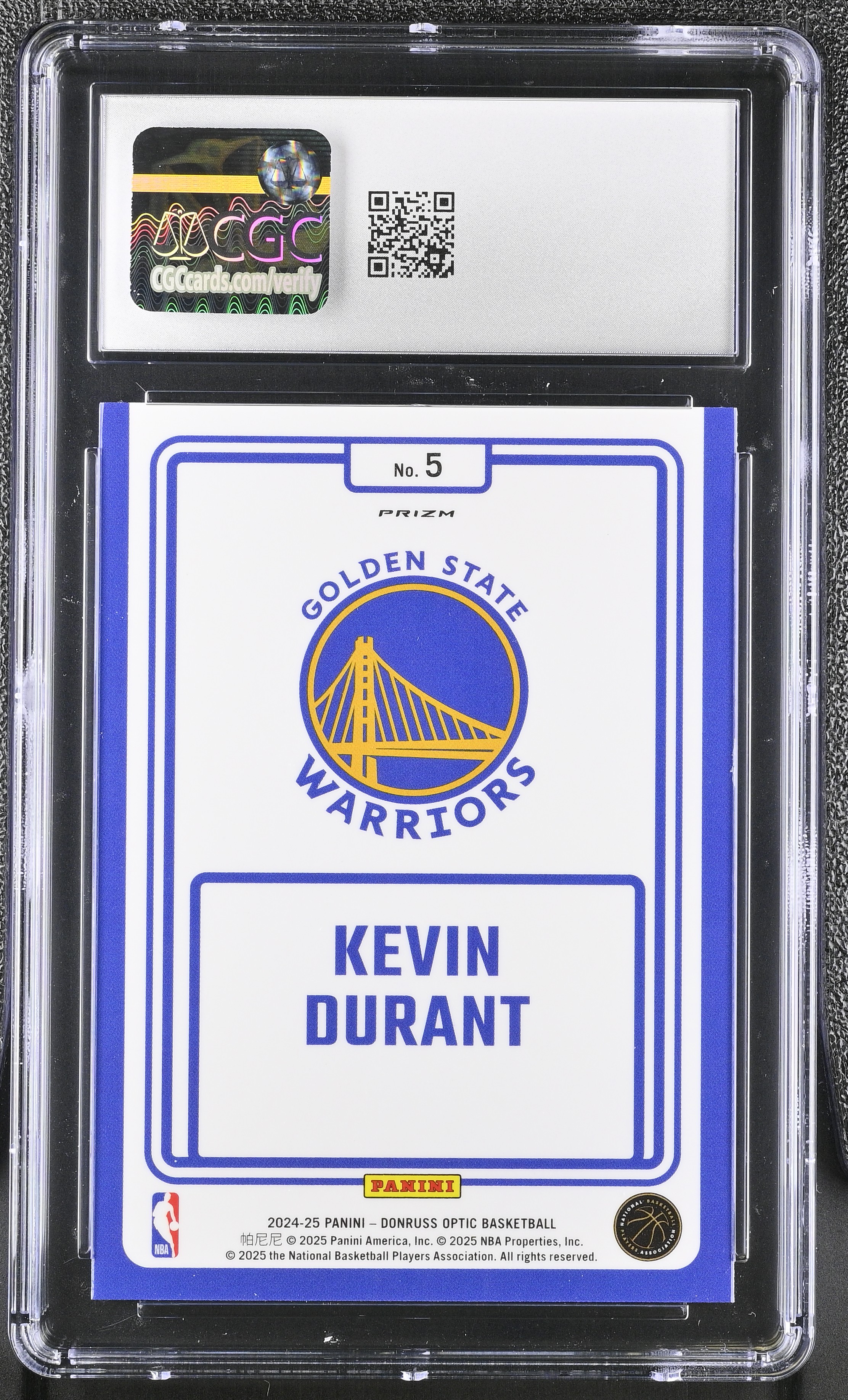 Kevin Durant 2024-25 Donruss Optic Winner Stays Purple #5 (CGC 10) at PristineAuction.com Kevin Durant 2024-25 Donruss Optic Winner Stays Purple #5 (CGC 10) at PristineAuction.com
