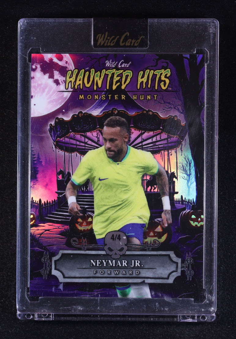 Neymar Jr. 2025 Wild Card Haunted Hits Monster Hunt Purple Carnival Rainbow #NJ #4/4 at PristineAuction.com Neymar Jr. 2025 Wild Card Haunted Hits Monster Hunt Purple Carnival Rainbow #NJ #4/4 at PristineAuction.com