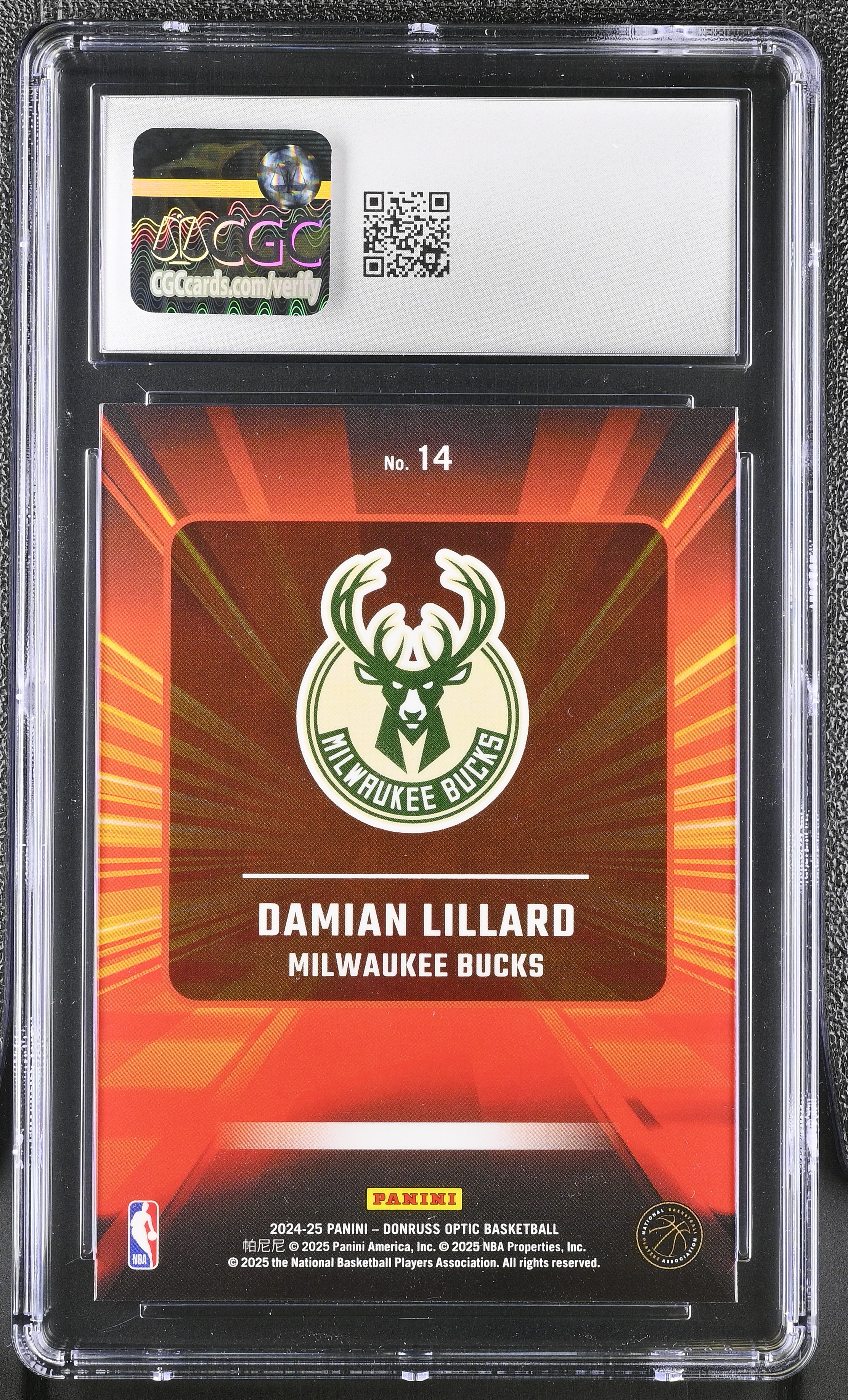 Damian Lillard 2024-25 Donruss Optic Express Lane #14 (CGC 10) at PristineAuction.com Damian Lillard 2024-25 Donruss Optic Express Lane #14 (CGC 10) at PristineAuction.com