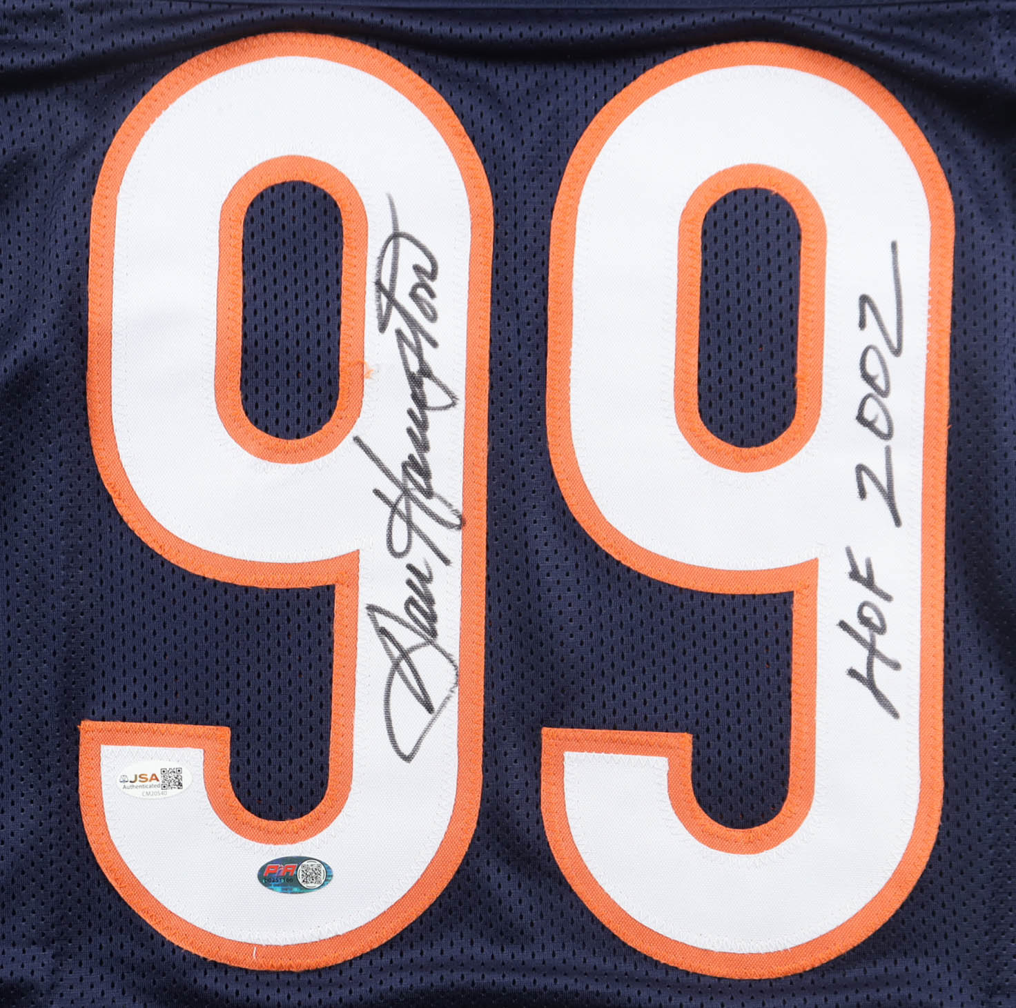 Dan Hampton Signed Jersey Inscribed "HOF 2002" (JSA) at PristineAuction.com Dan Hampton Signed Jersey Inscribed "HOF 2002" (JSA) at PristineAuction.com