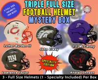 TRIPLE Full Size Football Helmet Signed Mystery Box ( SPECIALTY EDITION) &ndash; Series 8 (Limited to 75) - Schwartz Sports at PristineAuction.com