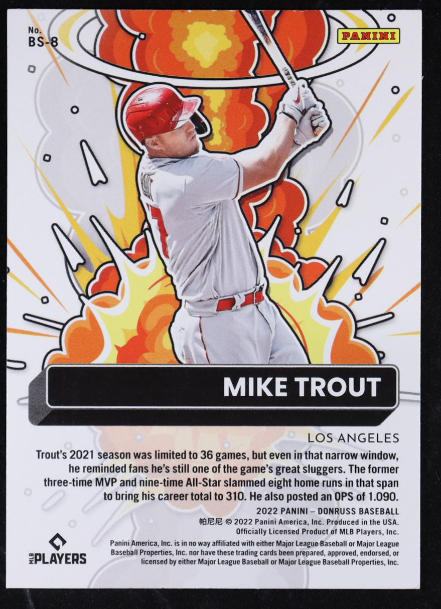 Mike Trout 2022 Donruss Bomb Squad Vector #8 at PristineAuction.com Mike Trout 2022 Donruss Bomb Squad Vector #8 at PristineAuction.com
