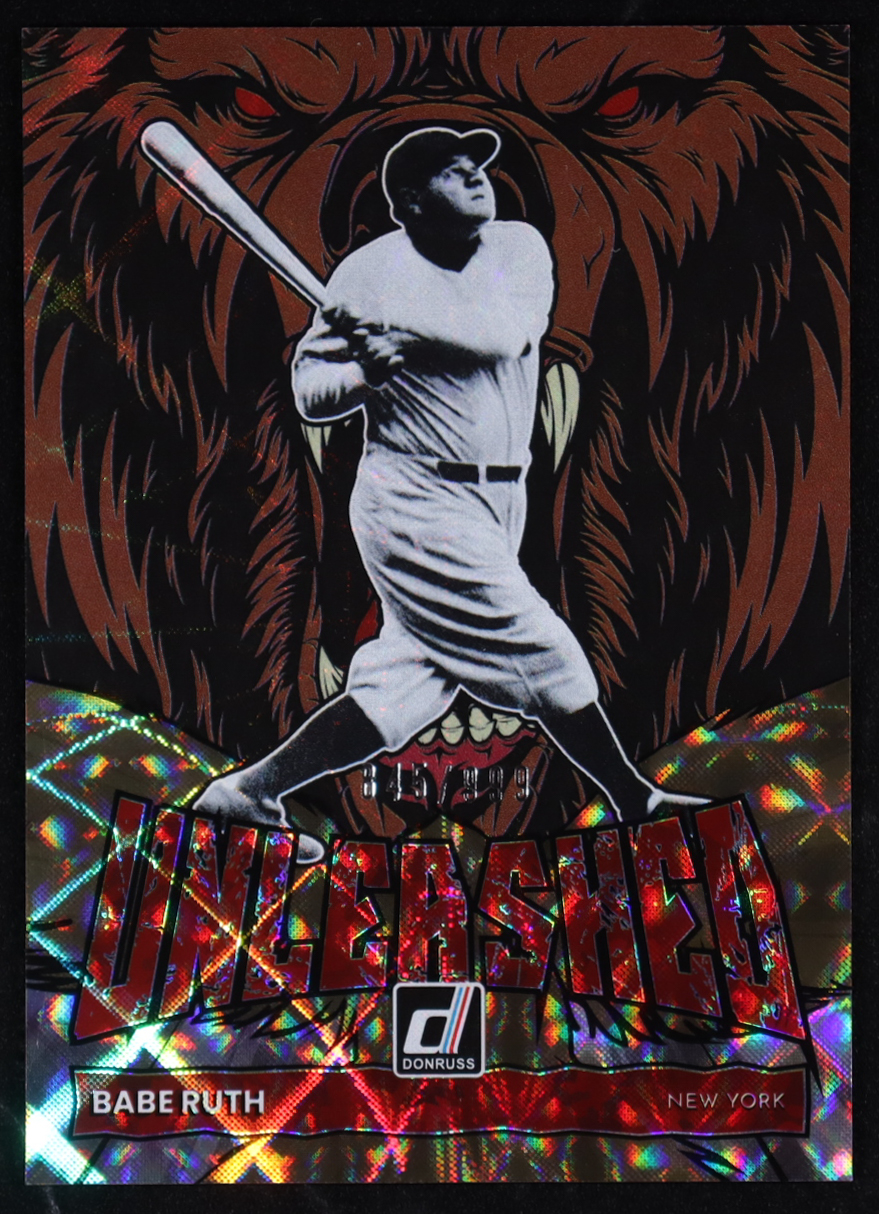 Babe Ruth 2022 Donruss Unleashed #13 #845/999 at PristineAuction.com Babe Ruth 2022 Donruss Unleashed #13 #845/999 at PristineAuction.com
