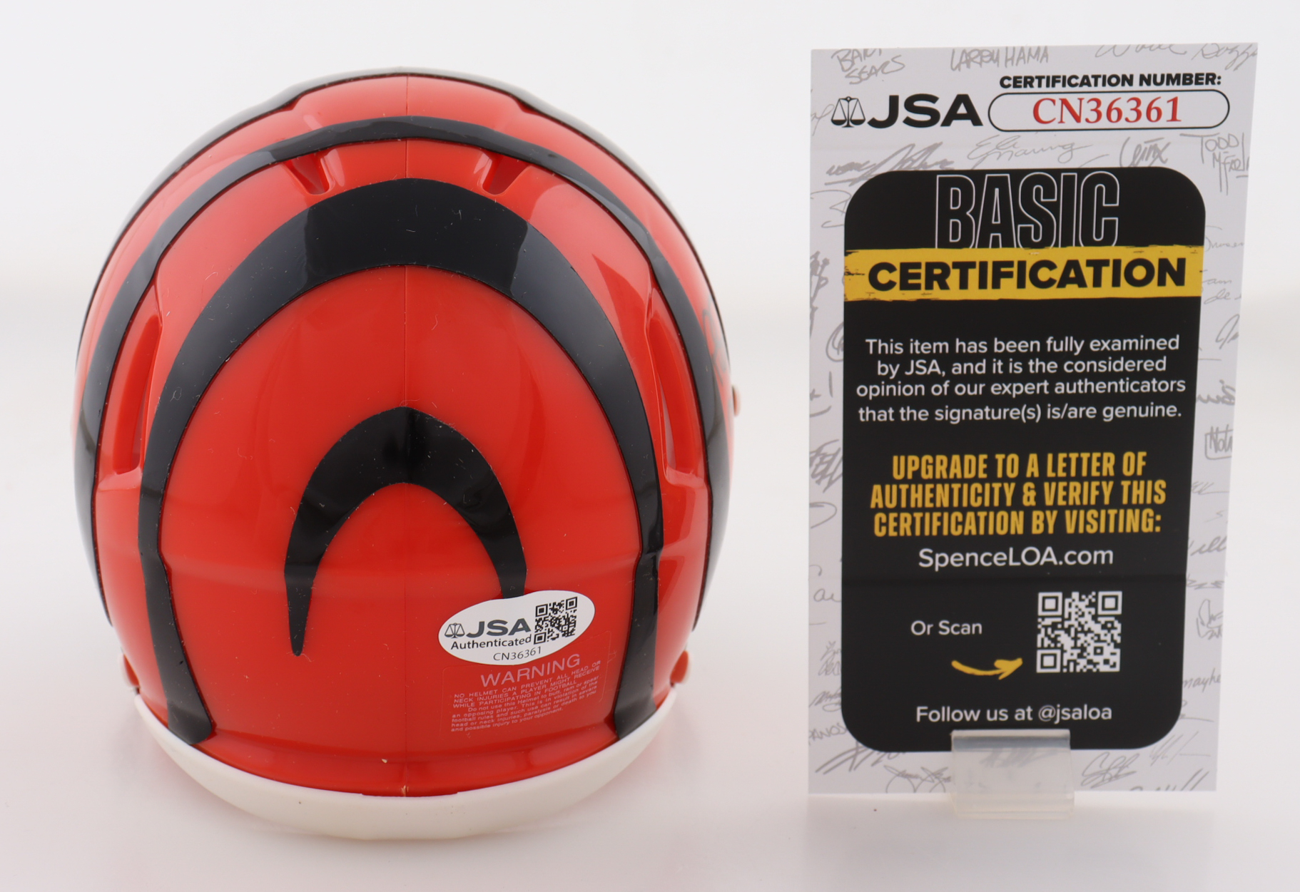 Peter Warrick Signed Bengals Speed Mini Helmet (JSA) at PristineAuction.com Peter Warrick Signed Bengals Speed Mini Helmet (JSA) at PristineAuction.com