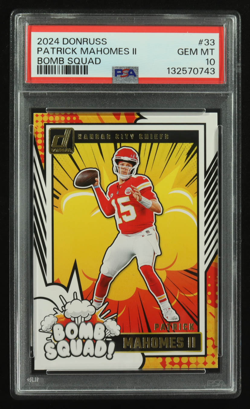 Patrick Mahomes II 2024 Donruss Bomb Squad #33 (PSA 10) at PristineAuction.com Patrick Mahomes II 2024 Donruss Bomb Squad #33 (PSA 10) at PristineAuction.com