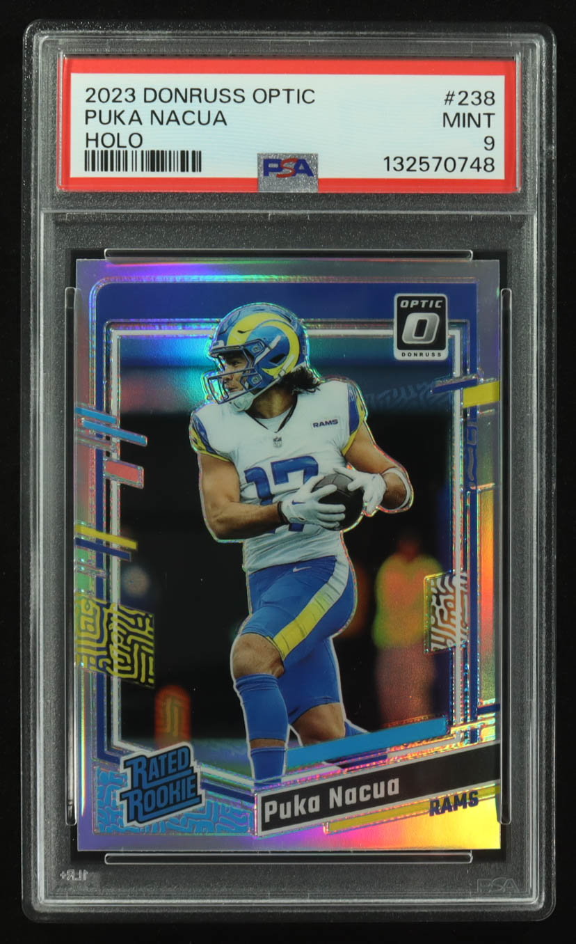 Puka Nacua 2023 Donruss Optic Holo #238 RR RC (PSA 9) at PristineAuction.com Puka Nacua 2023 Donruss Optic Holo #238 RR RC (PSA 9) at PristineAuction.com