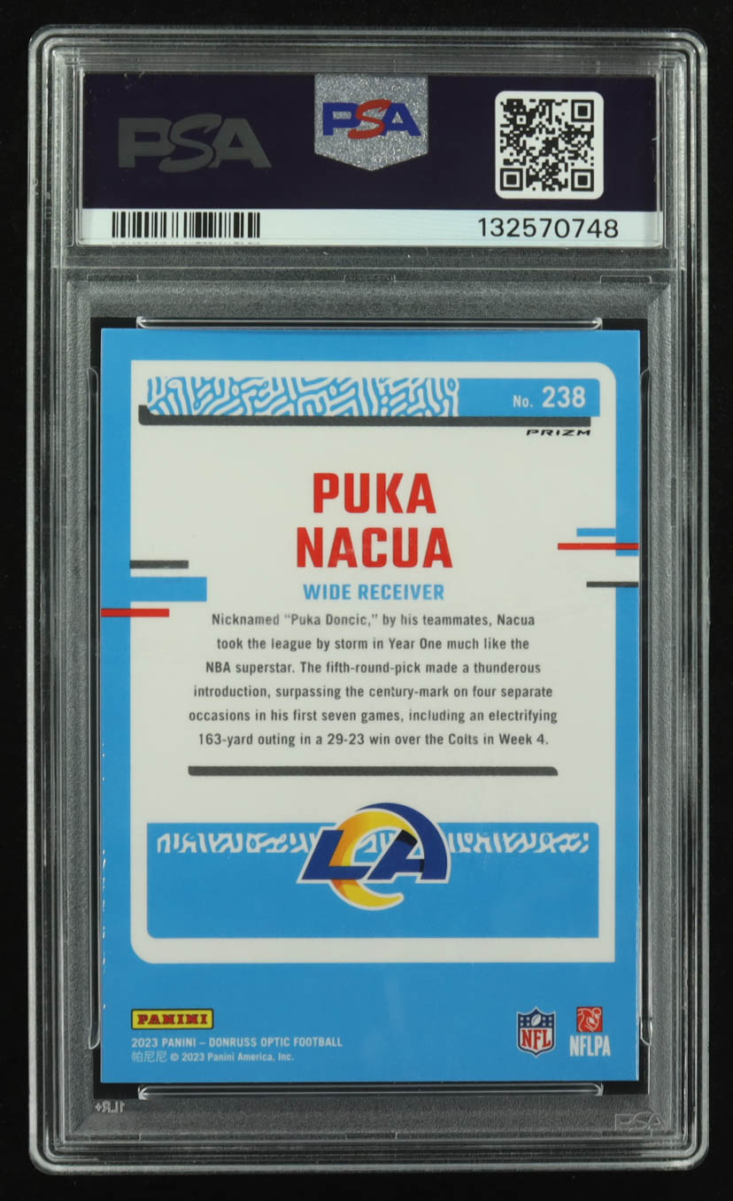 Puka Nacua 2023 Donruss Optic Holo #238 RR RC (PSA 9) at PristineAuction.com Puka Nacua 2023 Donruss Optic Holo #238 RR RC (PSA 9) at PristineAuction.com