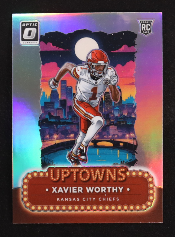 Xavier Worthy 2024 Donruss Optic Uptowns #7 RC at PristineAuction.com Xavier Worthy 2024 Donruss Optic Uptowns #7 RC at PristineAuction.com