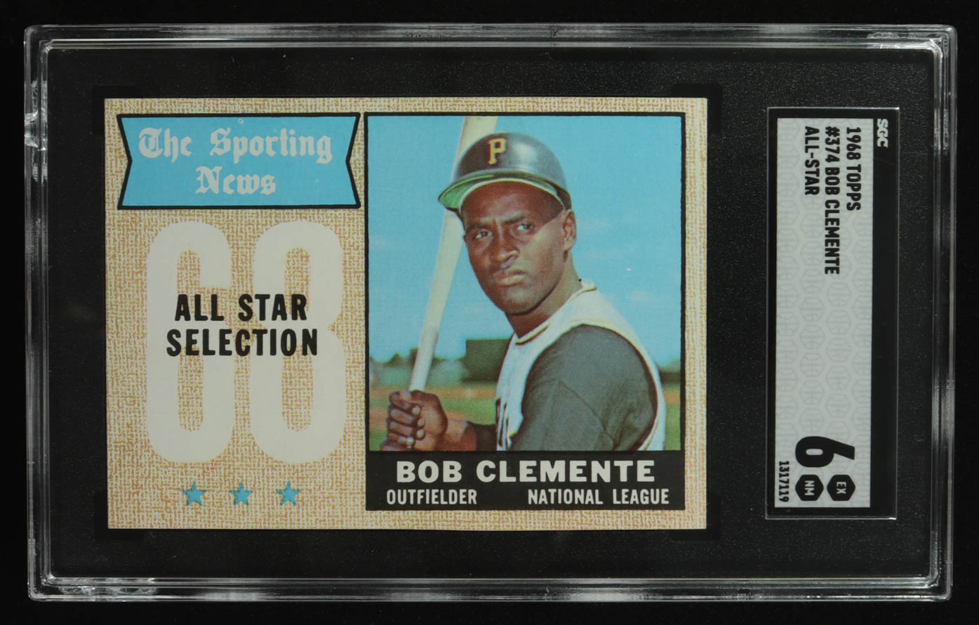 Roberto Clemente 1968 Topps #374 AS (SGC 6) at PristineAuction.com Roberto Clemente 1968 Topps #374 AS (SGC 6) at PristineAuction.com