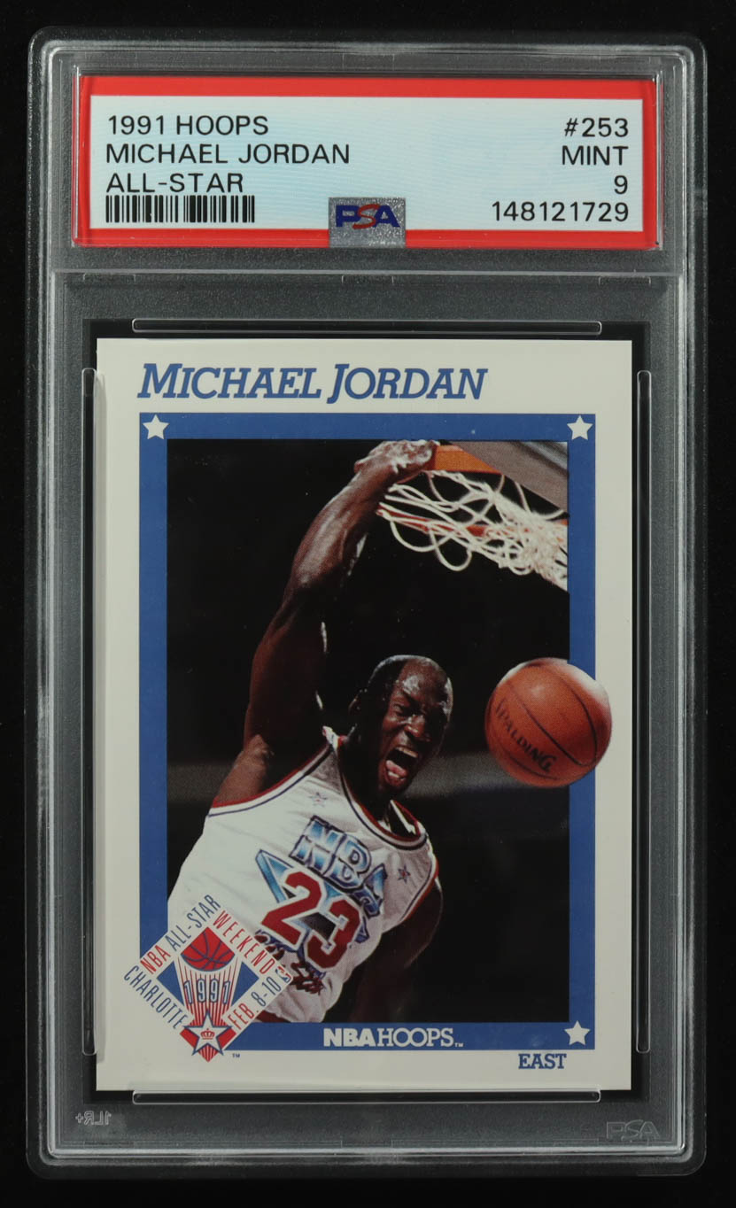 Michael Jordan 1991-92 Hoops #253 AS (PSA 9) at PristineAuction.com Michael Jordan 1991-92 Hoops #253 AS (PSA 9) at PristineAuction.com
