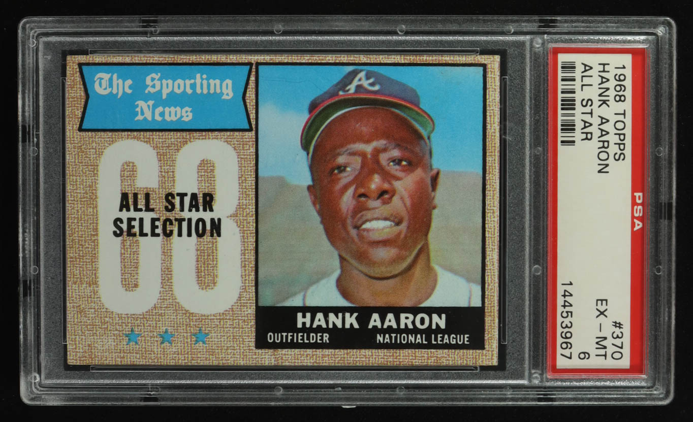 Hank Aaron 1968 Topps #370 AS (PSA 6) at PristineAuction.com Hank Aaron 1968 Topps #370 AS (PSA 6) at PristineAuction.com