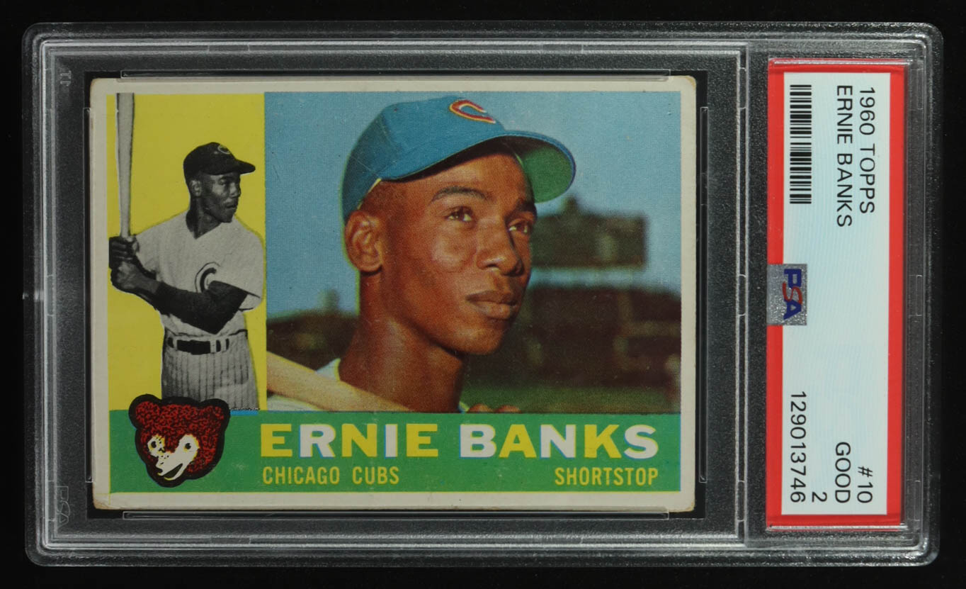 Ernie Banks 1960 Topps #10 (PSA 2) at PristineAuction.com Ernie Banks 1960 Topps #10 (PSA 2) at PristineAuction.com