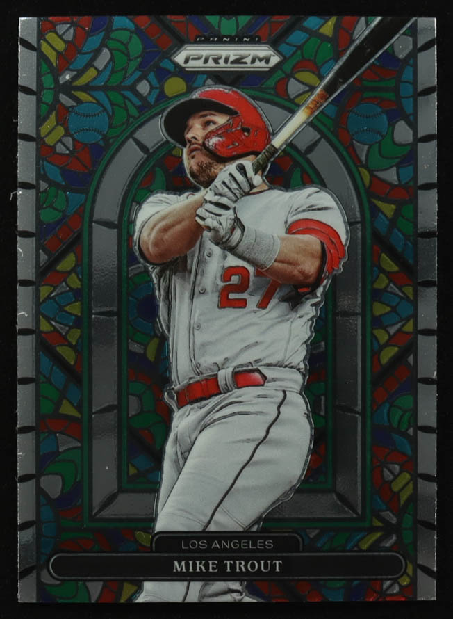 Mike Trout 2022 Panini Prizm Stained Glass #5 at PristineAuction.com Mike Trout 2022 Panini Prizm Stained Glass #5 at PristineAuction.com