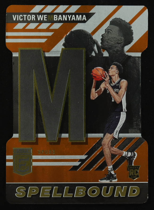 Victor Wembanyama 2023-24 Elite Spellbound Orange Die Cut #3 RC at PristineAuction.com Victor Wembanyama 2023-24 Elite Spellbound Orange Die Cut #3 RC at PristineAuction.com