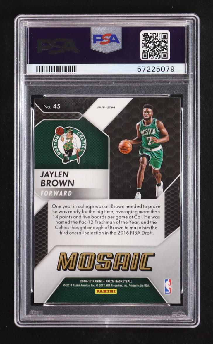Jaylen Brown 2016-17 Panini Prizm Mosaic #45 RC (PSA 10) at PristineAuction.com Jaylen Brown 2016-17 Panini Prizm Mosaic #45 RC (PSA 10) at PristineAuction.com