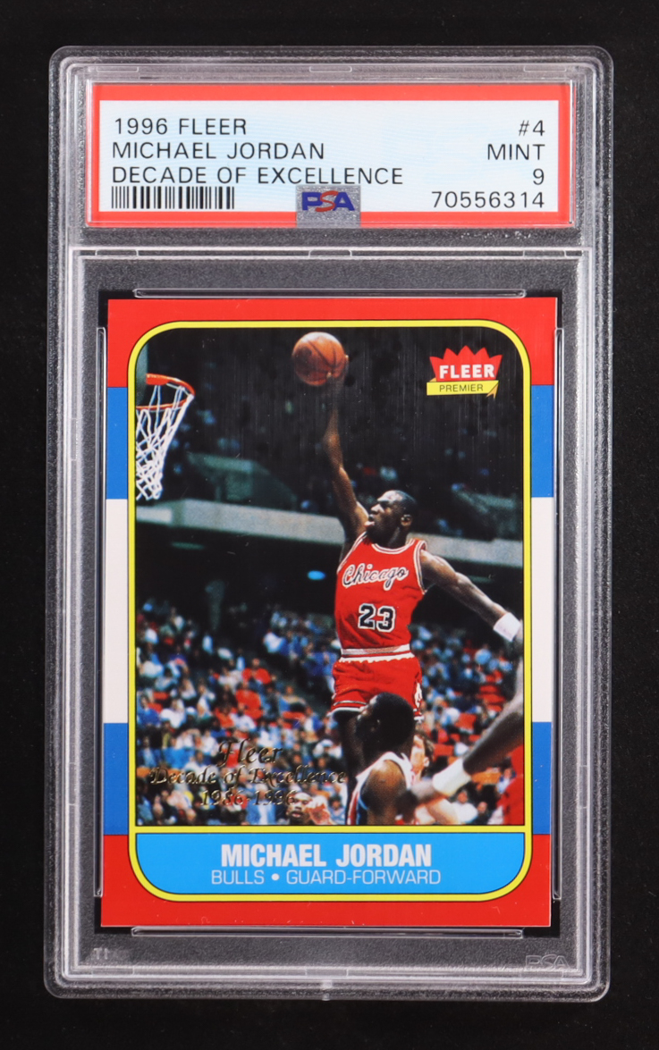 Michael Jordan 1996-97 Fleer Decade of Excellence #4 (PSA 9) at PristineAuction.com Michael Jordan 1996-97 Fleer Decade of Excellence #4 (PSA 9) at PristineAuction.com