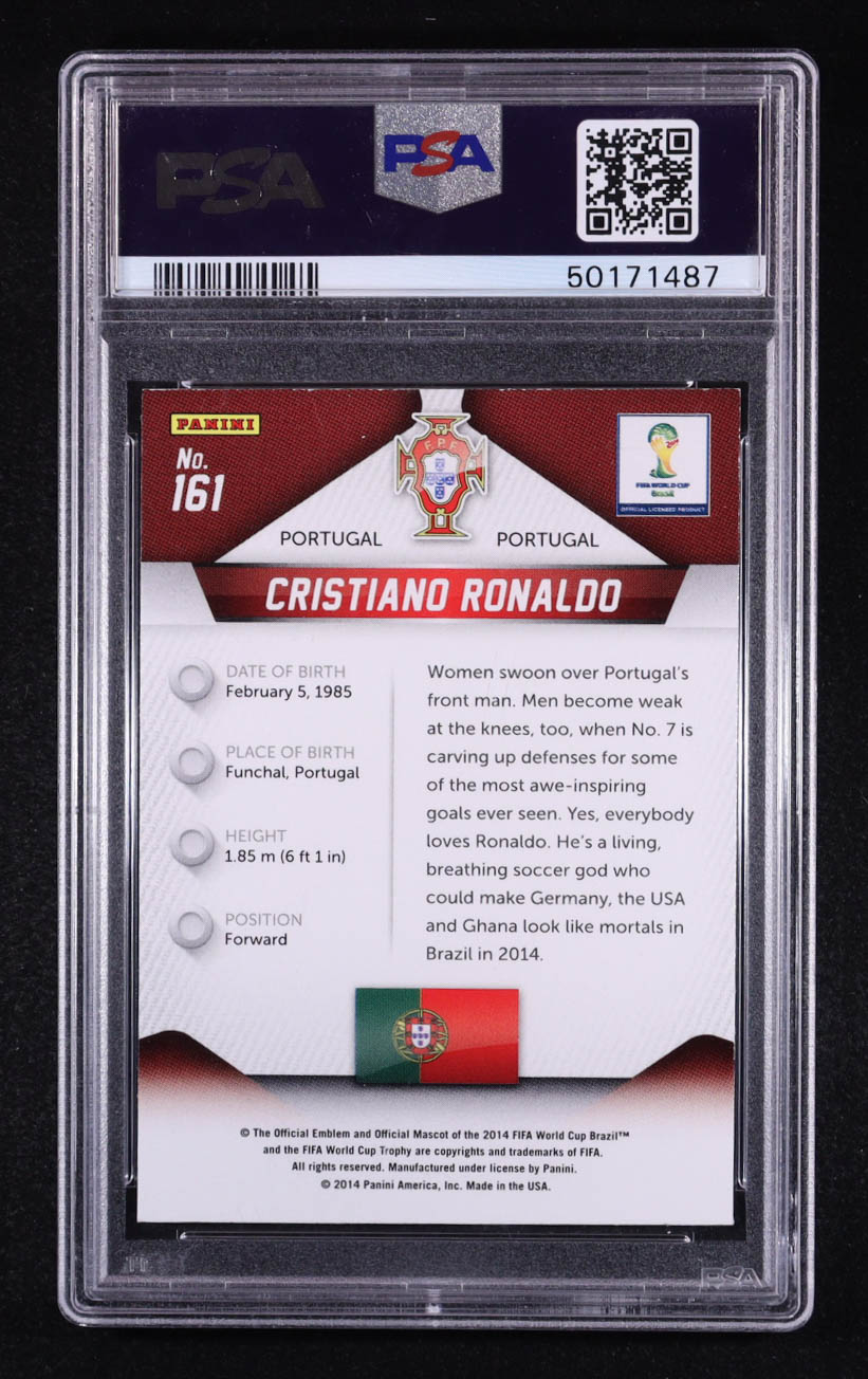 Cristiano Ronaldo 2014 Panini Prizm World Cup #161 (PSA 8) at PristineAuction.com Cristiano Ronaldo 2014 Panini Prizm World Cup #161 (PSA 8) at PristineAuction.com