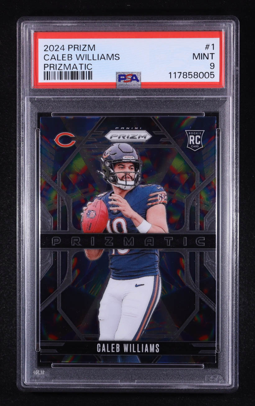 Caleb Williams 2024 Panini Prizm Prizmatic #1 RC (PSA 9) at PristineAuction.com Caleb Williams 2024 Panini Prizm Prizmatic #1 RC (PSA 9) at PristineAuction.com