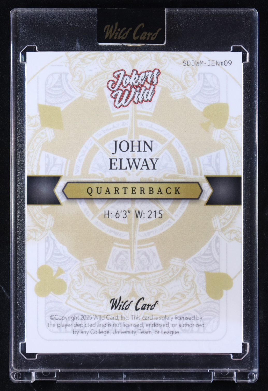 John Elway 2025 Wild Card Jokers Wild #SDJWM-JENm09 #1/1 at PristineAuction.com John Elway 2025 Wild Card Jokers Wild #SDJWM-JENm09 #1/1 at PristineAuction.com
