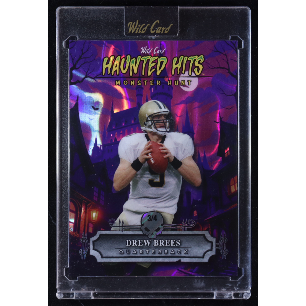 Drew Brees 2025 Wild Card Haunted Hits Monster Hunt #HHCC-DB #3/4 at PristineAuction.com