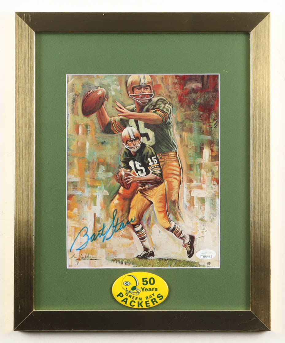 Bart Starr Signed Packers Custom Framed Vintage Print (JSA) at PristineAuction.com Bart Starr Signed Packers Custom Framed Vintage Print (JSA) at PristineAuction.com