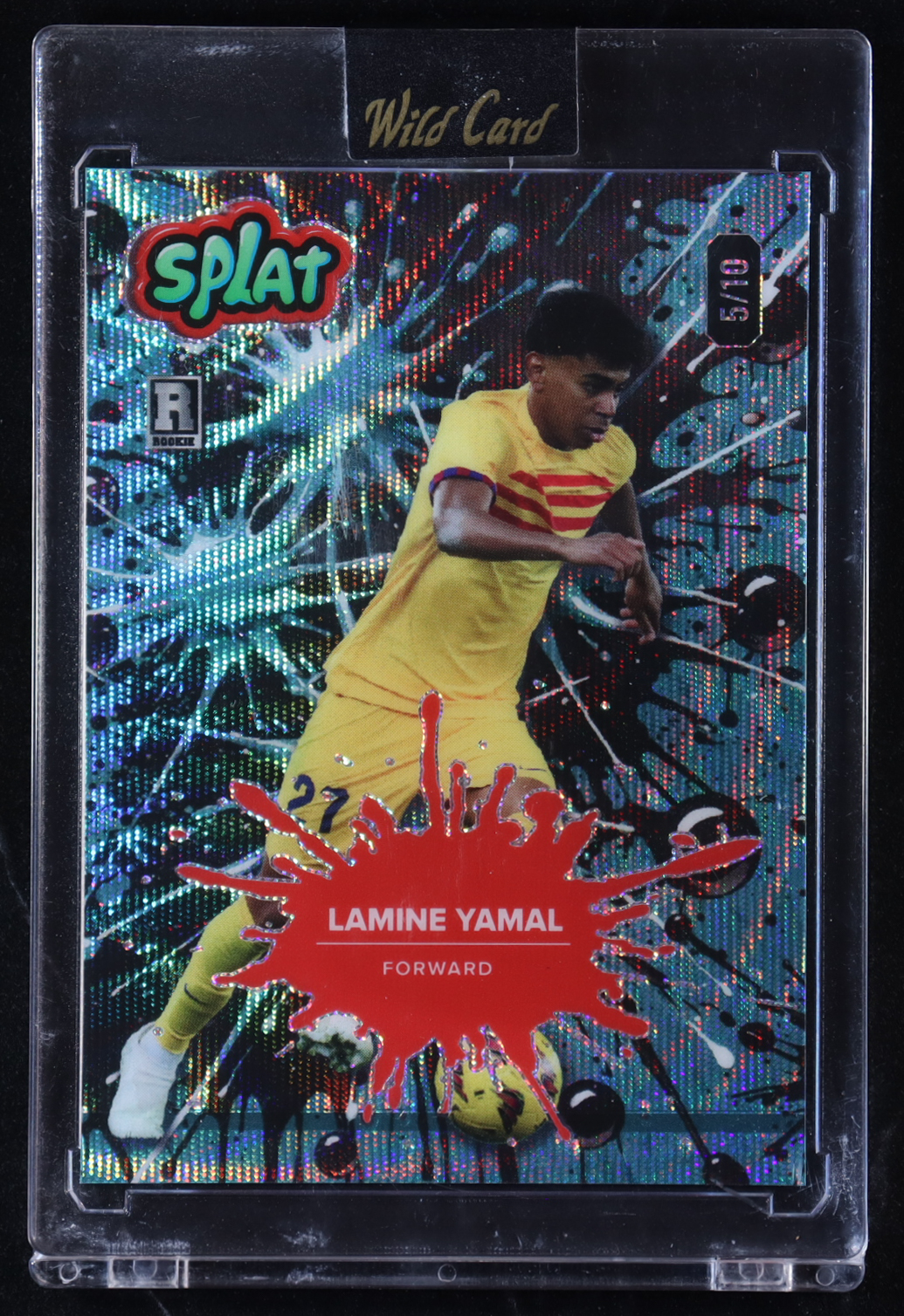 Lamine Yamal 2024 Wild Card Splat Teal #SBTEAL01-LY1 RC #5/10 at PristineAuction.com Lamine Yamal 2024 Wild Card Splat Teal #SBTEAL01-LY1 RC #5/10 at PristineAuction.com