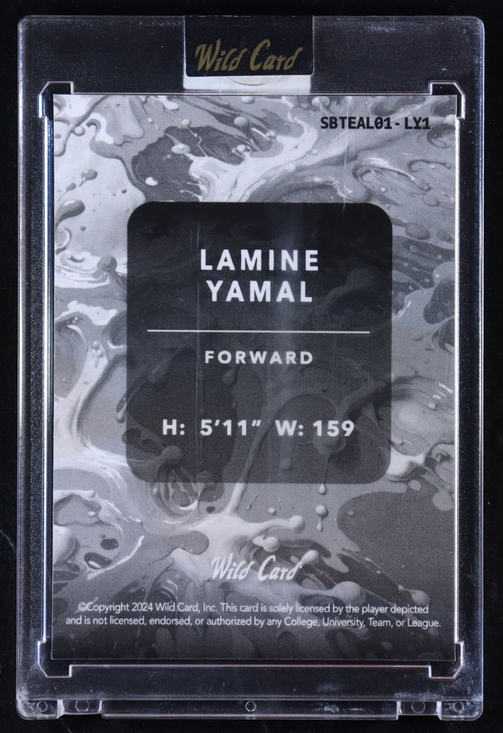 Lamine Yamal 2024 Wild Card Splat Teal #SBTEAL01-LY1 RC #5/10 at PristineAuction.com Lamine Yamal 2024 Wild Card Splat Teal #SBTEAL01-LY1 RC #5/10 at PristineAuction.com