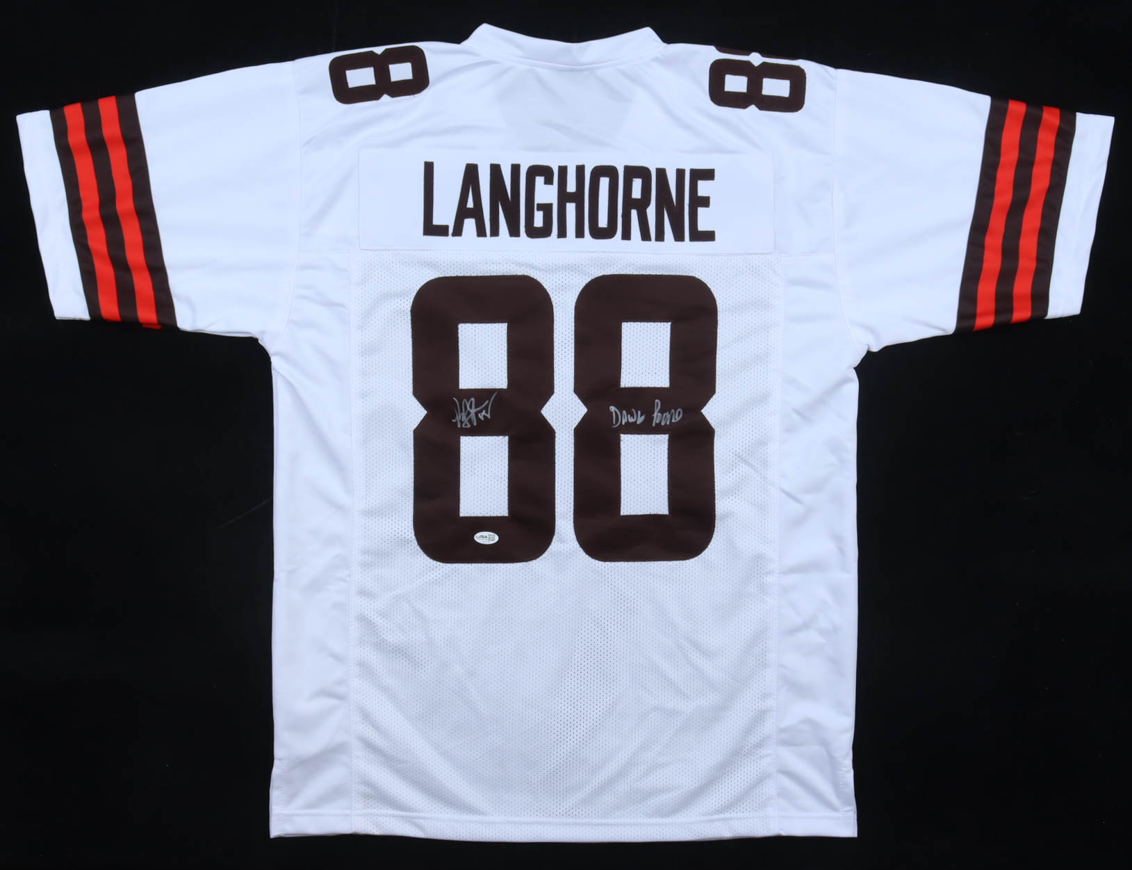 Reggie Langhorne Signed Jersey Inscribed "Dawg Pound" (JSA) at PristineAuction.com Reggie Langhorne Signed Jersey Inscribed "Dawg Pound" (JSA) at PristineAuction.com