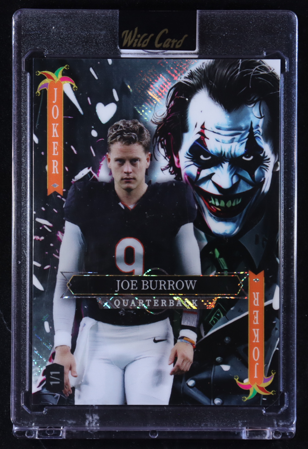 Joe Burrow 2025 Wild Card Jokers Wild #SDJWM-JBN107 #1/1 at PristineAuction.com Joe Burrow 2025 Wild Card Jokers Wild #SDJWM-JBN107 #1/1 at PristineAuction.com