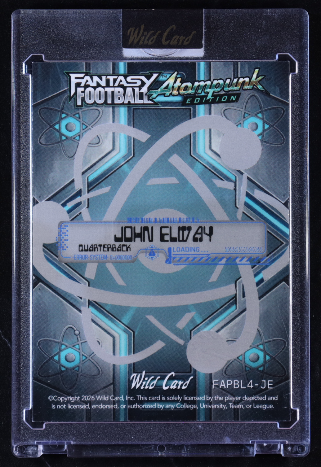 John Elway 2026 Wild Card Fantasy Football Atompunk Edition #FAPBL4-JE #2/3 at PristineAuction.com John Elway 2026 Wild Card Fantasy Football Atompunk Edition #FAPBL4-JE #2/3 at PristineAuction.com