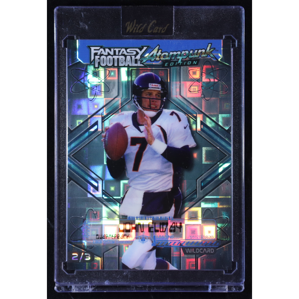 John Elway 2026 Wild Card Fantasy Football Atompunk Edition #FAPBL4-JE #2/3 at PristineAuction.com
