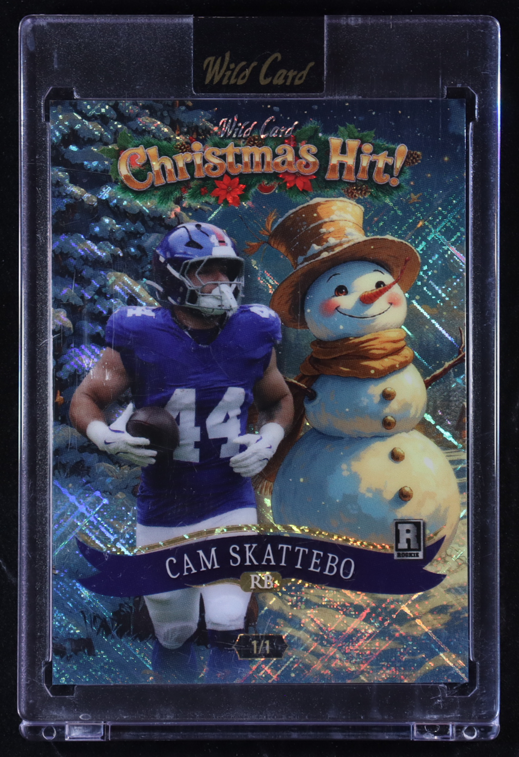 Cam Skattebo 2025 Wild Card Holiday Hits Christmas Hit! #HHCHf2-CS RC #1/1 at PristineAuction.com Cam Skattebo 2025 Wild Card Holiday Hits Christmas Hit! #HHCHf2-CS RC #1/1 at PristineAuction.com
