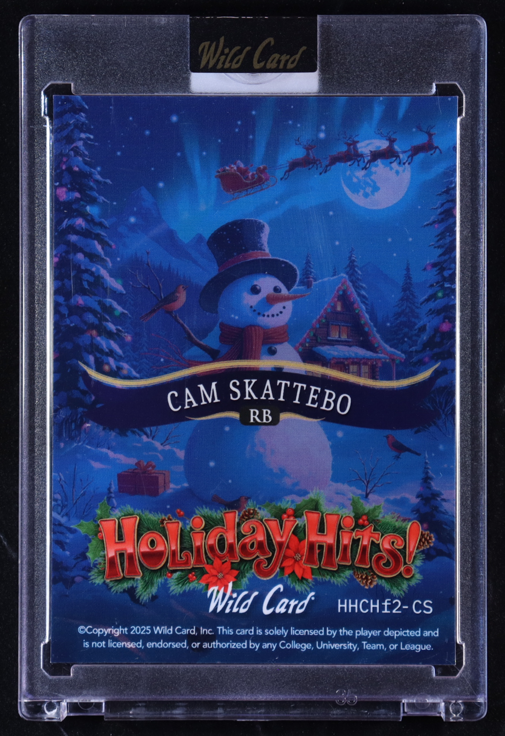 Cam Skattebo 2025 Wild Card Holiday Hits Christmas Hit! #HHCHf2-CS RC #1/1 at PristineAuction.com Cam Skattebo 2025 Wild Card Holiday Hits Christmas Hit! #HHCHf2-CS RC #1/1 at PristineAuction.com