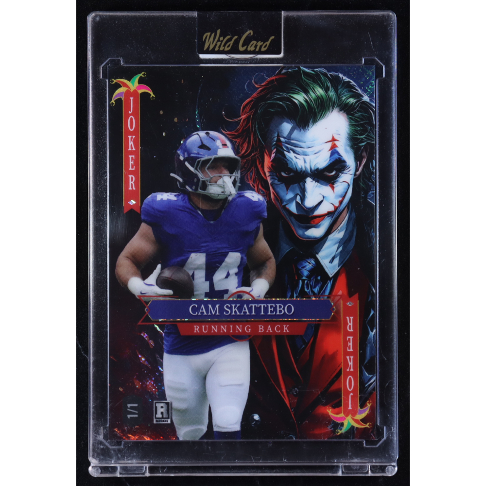 Cam Skattebo 2025 Wild Card Jokers Wild #SDJWM-CSNe05 RC #1/1 at PristineAuction.com