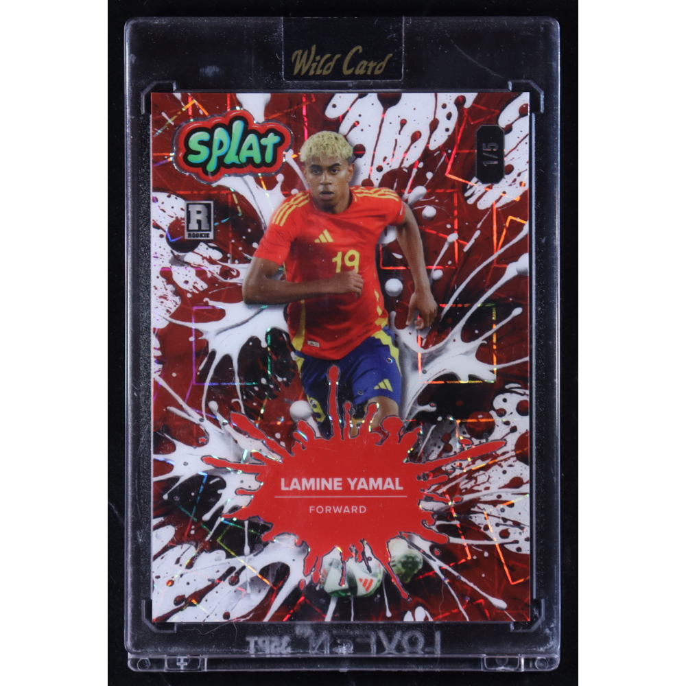 Lamine Yamal 2024 Wild Card Splat Red #SBRED02-LY5 RC #1/5 at PristineAuction.com