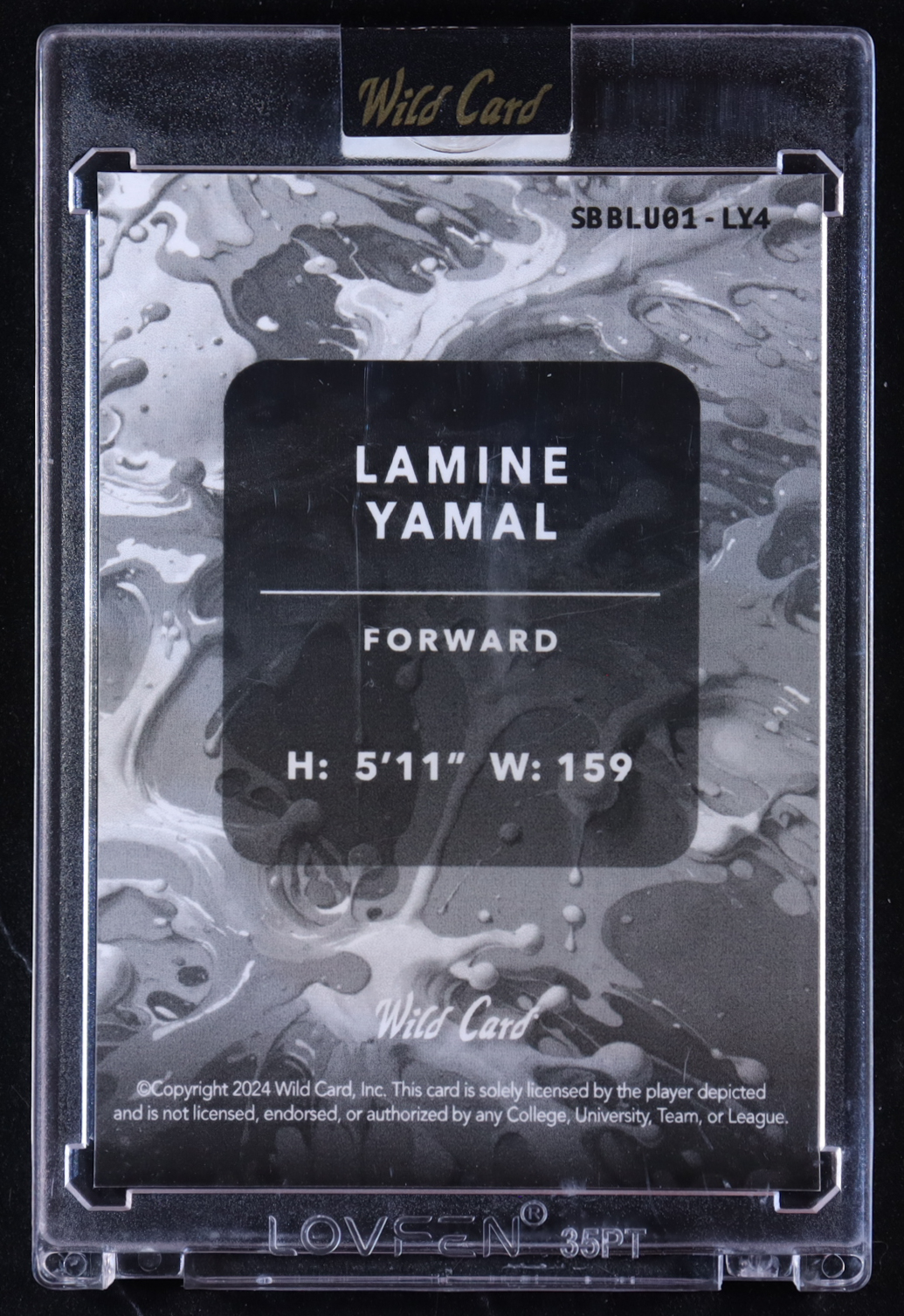 Lamine Yamal 2024 Wild Card Splat Red #SBBLU01-LY4 RC #3/10 at PristineAuction.com Lamine Yamal 2024 Wild Card Splat Red #SBBLU01-LY4 RC #3/10 at PristineAuction.com