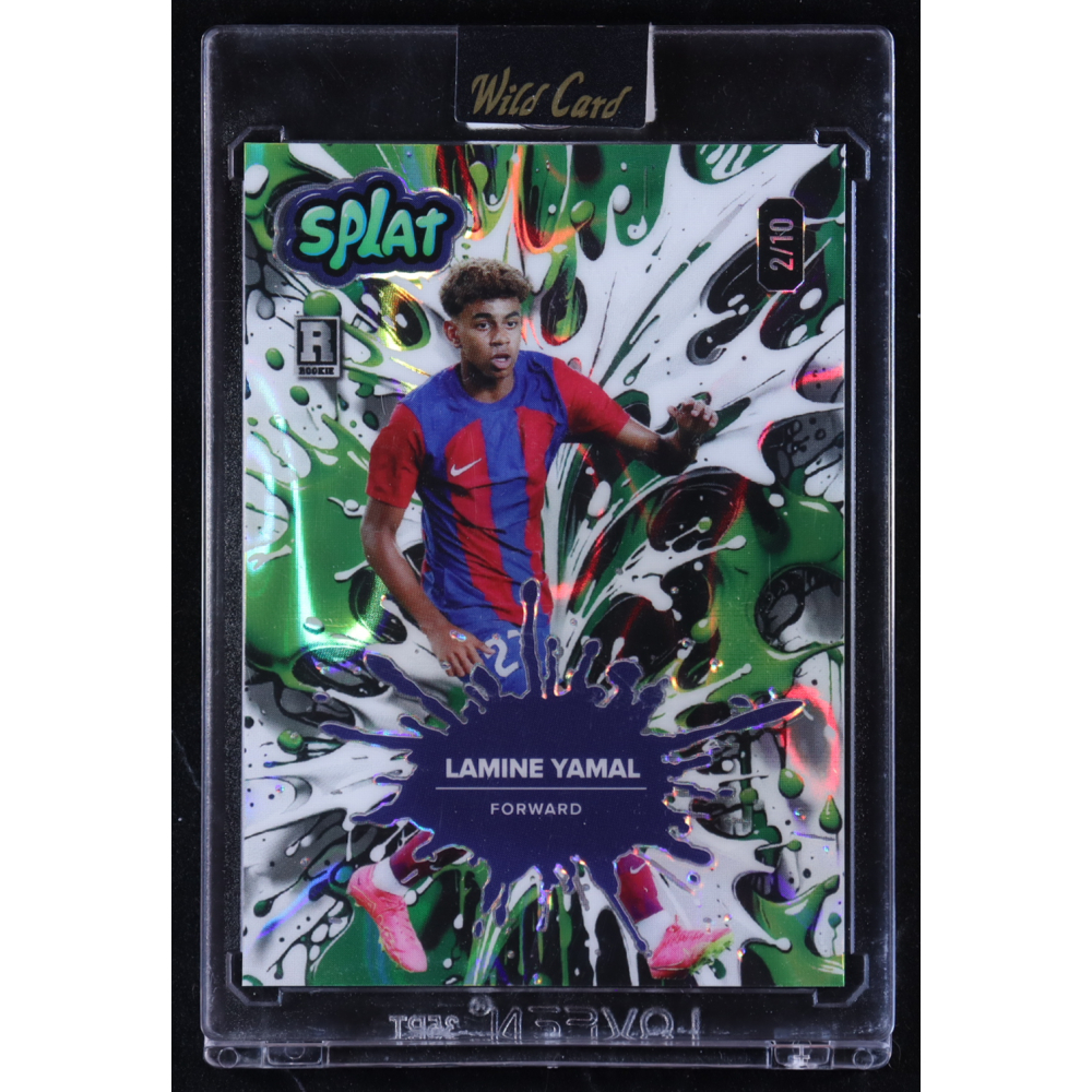 Lamine Yamal 2024 Wild Card Splat Lime #SBLIME01-LY6 RC #2/10 at PristineAuction.com
