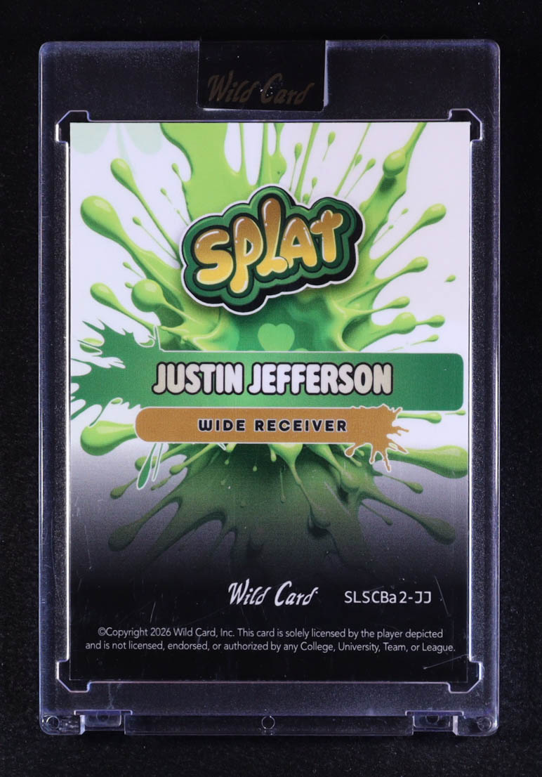 Justin Jefferson 2026 Wild Card Splat Lucky Strike Clover Burst Wave #JJ #2/3 at PristineAuction.com Justin Jefferson 2026 Wild Card Splat Lucky Strike Clover Burst Wave #JJ #2/3 at PristineAuction.com