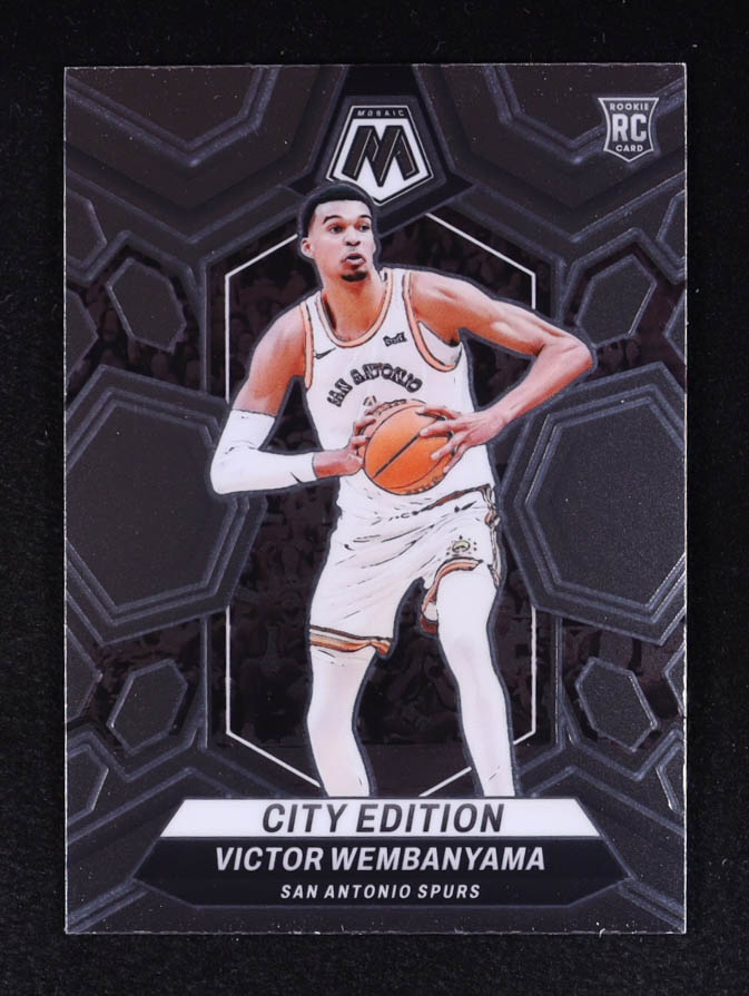Victor Wembanyama 2023-24 Panini Mosaic #282 RC / City Edition at PristineAuction.com Victor Wembanyama 2023-24 Panini Mosaic #282 RC / City Edition at PristineAuction.com